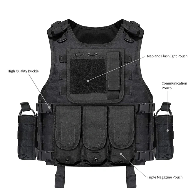 Assault Training Vest Outdoors Breathable Tactical Vest High Quality Training Hunting Tactical Vest outdoors Training Fast Training Weight Vest Fully Adjustable security Training vest