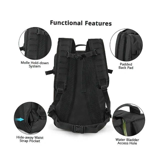 High Quality Outdoor Camouflage Tactical Backpack High Capacity Hunting Backpack Waterproof Training Assault Rucksack  Military Sling Bag Outdoor Military Training Bag Backpack Sling Day pack Backpack Outdoor Range Bag