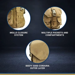 China Factory Wholesale Tactical Shoulder Bag for Hunting Hiking Heavy Duty Training Sling Bag Tactical Training Bag  High Strength Waterproof 1050D Nylon Military Training Backpack Practical Military Bag Multipurpose Bag