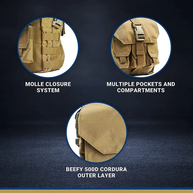 China Factory Wholesale Tactical Shoulder Bag for Hunting Hiking Heavy Duty Training Sling Bag Tactical Training Bag  High Strength Waterproof 1050D Nylon Military Training Backpack Practical Military Bag Multipurpose Bag