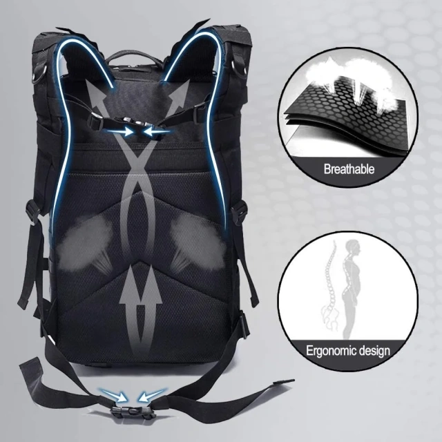 Practical Assault Backpack Field 3 Day Assault Bag Camping Backpack Practical Military Bag Tactical Military Bag Insect Proof Bag Military Briefcase Men's Practical Laptop Messenger Bao Gong Briefcase