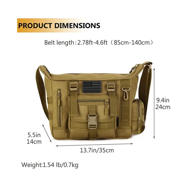 Multifunctional Tactical Shoulder Crossbody Bag for Outdoor Tactical Assault Gear Sling Pack Hunting Messenger Bag  Outdoor Military Training backpack Military Backpack Travel Luggage Bags Tactical Day pack Bag