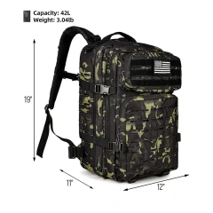 Large Capacity Outdoor Tactical Backpack Rucksack Waterproof Tactical Backpack High Quality Tactical Rucksack  Military Messenger Bag Men's Military Training Bag Sling Backpack Sling Shoulder Pack