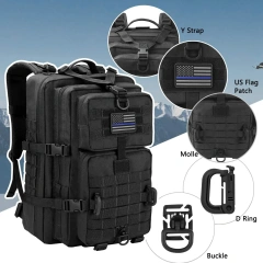 Oleaderbag  Assault Bag Practical Outdoor Backpack Camping Backpack    Range Bag Military Training Bag with Shoulder Strap and Carry Handles Range Bag for Outdoor Hunting Range Travel