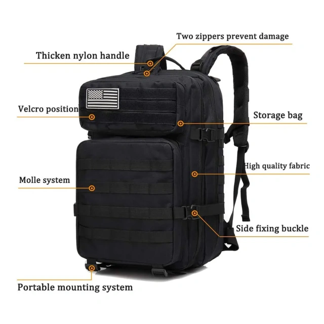 Practical Assault Backpack Creative Large Bag Training 3 Day Assault Bag Large capacity High Quality Practical Sling Backpack Mountain climbing travel Practical backpack
