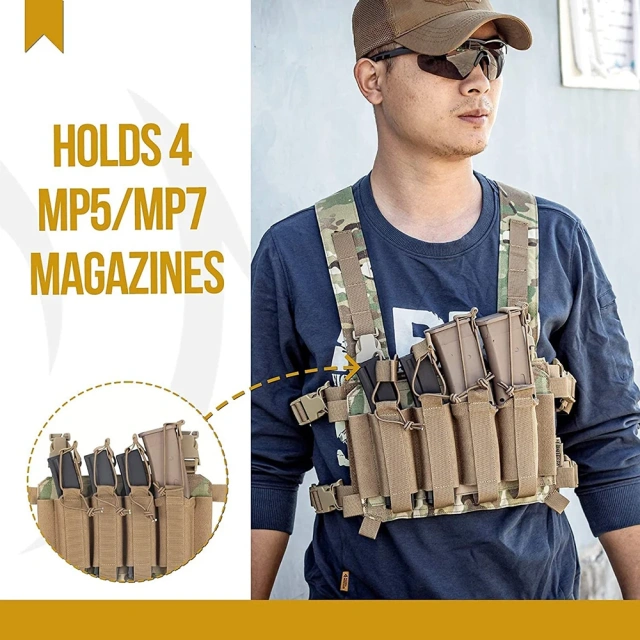 Training Vest and Mag Pouch with Hook Backing Training for Mags with Elastic Retention Elastic Vest high-quality durable Modular assault Training Outdoor CS Adjustable Vest
