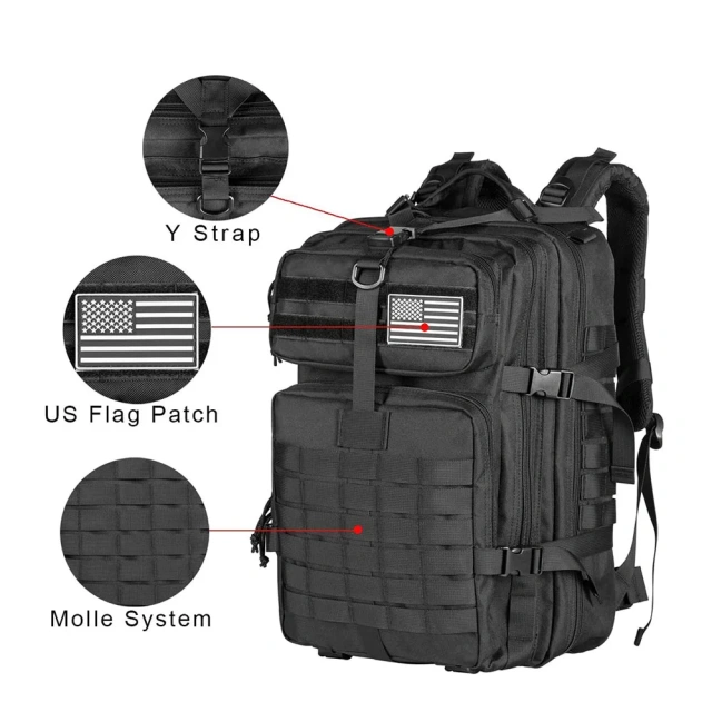 Practical Assault Backpack Large Training Assault Bag 40L Capacity Pack Military sling bag Practical shoulder sling backpack Military range finder bag Multifunctional Backpack Military Laptop Bag Military Equipment Military Bag Is Applicable
