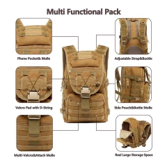 Practical Assault Backpack Assault Bag Large Insect Resistant Bag  Military Training Kit Utility Kit Field Hunting KitMilitary Backpack Men's Military Training Backpack