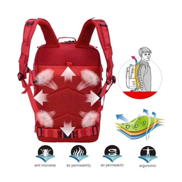 Practical Assault Backpacks for Men and Women 45L Backpack 3 Day Assault Bag Large Backpack Practical Backpack Military Bag Removable Package Men's Large capacity Military Backpack Waterproof Military Training Tactical Backpack Travel Day Bag