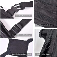 China Factory Wholesale Multipurpose Tactical Chest Bag Utility Assault Chest Pack Outdoor Sports Tactical Vest Bag  Practical Military Backpack Large Military Training Bag Rucksack Tactical Military Backpack