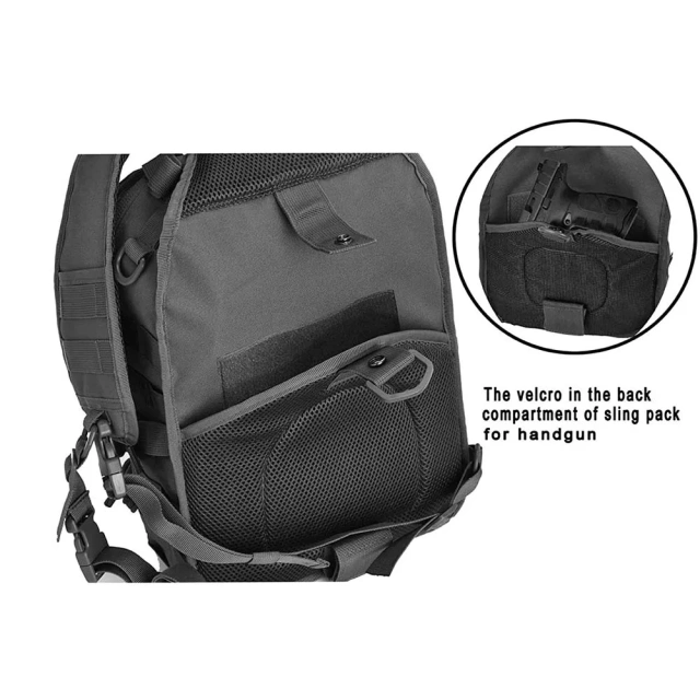 Assault Sling Bag Practical Backpack Series Bag Black  Outdoor Military Training Battle Water Bottle Bag Multifunctional Mountain Climbing Water Bottle Bag