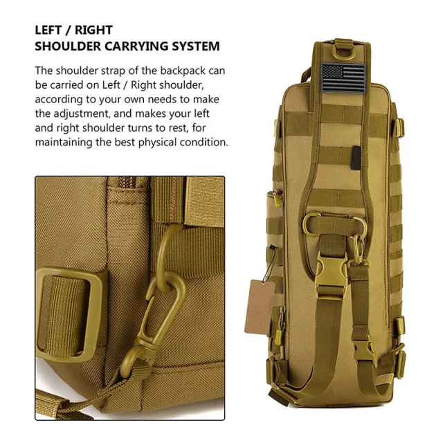 Customized Logo Tactical Sling Pack Assault Day Backpack Good Quality Tactical Harness Bag Tactical Chest Pack  Practical Chest Shoulder Bag For Military Harness Bag