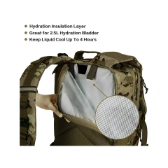 Practical Assault Backpack Training Hydration Bag Backpack Outdoor Hiking Bag  Waterproof Outdoor Cross body Tactical Trekking Bag Outdoor Military Training Shoulder Bag