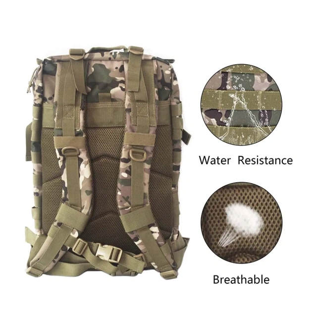 Practical Assault Kit Men's and Women's Backpacks 45L Practical Backpack Large Backpack Military hunting bag Practical Military Training material bag Travel large capacity bag
