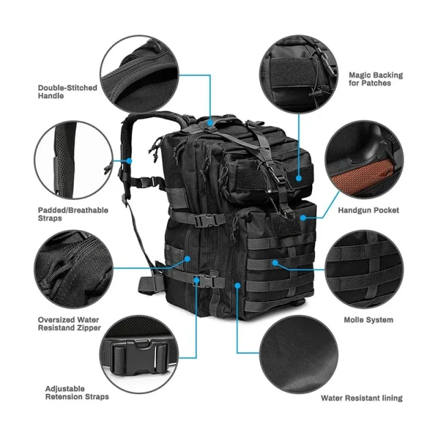 Customized High Quality Tactical Backpack Multifunctional Hunting Backpack Travel Hiking Backpack for Outdoor  Military Sling Bag Durable Military Training Backpack Small Shoulder Sling Backpack