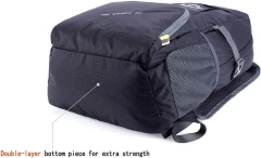 Custom Ultralight Packable Durable Waterproof Handy Foldable Travel Cycling Hiking Camping Outdoor Daypack Backpack Large Utility Bag. Unfold The Bag. Load Bags. Sports Equipment Luggage. Backpack Strap 105L