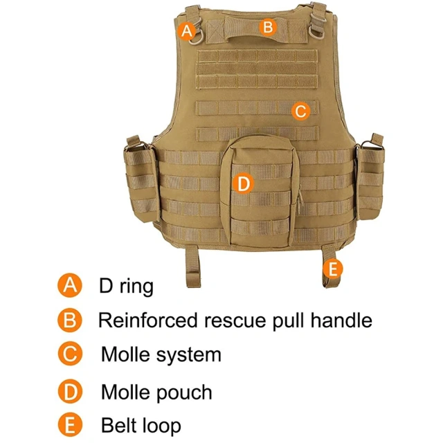 High Quality Men's Customized Outdoors Tactical Vest for Hunting Breathable Training Vest for Men High Quality Tactical Vest Assault Sport Vest Hunting Training outdoors Breathable Outdoor Sports