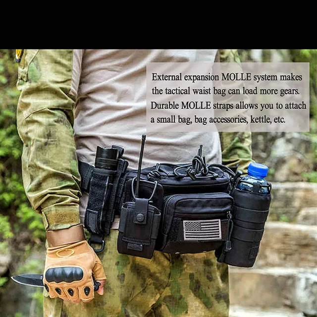 China Factory Customized Outdoor Sport Training Waist Pack Practical Tactical Waist Bag Utility Assault Bags for Hunting  Detachable Camouflage Backpack Survival Kit Backpack Outdoor Military Training Military Backpack