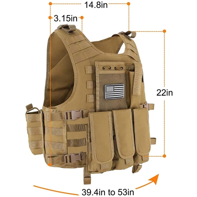 High Quality Men's Customized Outdoors Tactical Vest for Hunting Breathable Training Vest for Men High Quality Tactical Vest Assault Sport Vest Hunting Training outdoors Breathable Outdoor Sports