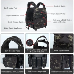 Hot Selling Men's Assault Tactical Vest for Hunting High Quality Tactical Training Vest Breathable Outdoor Tactical Vest high-quality durable Outdoor Vest Quick Release Training Outdoor Vest for Men