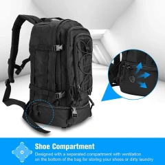 Practical Assault Backpack High Capacity Hiking Backpack Camping Hunting Backpack Hiking Bag  Waterproof Sling Bag Pack Large Capacity Shoulder Backpack Outdoor Military Range Bag