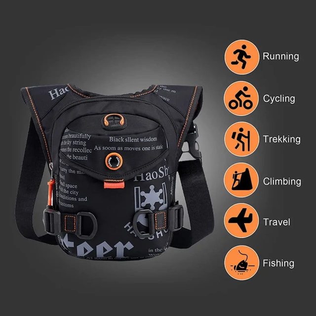Waterproof Waist Fashion Shoulder Drop Leg Bag Inclined Shoulder Bag Assault Training Bag Outsourcing of Thighs Compact Sling Bag Concealed Shoulder Bag Walking Travel Shoulder Bag Outdoor Sports Waist Bag