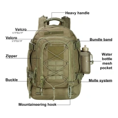 Men's Backpack High Capacity Training Assault Backpack Walking Expandable Backpack  Sling Chest Bag 900D Nylon Oxford Portable Military Waterproof Compact Bag Military Travel Bag