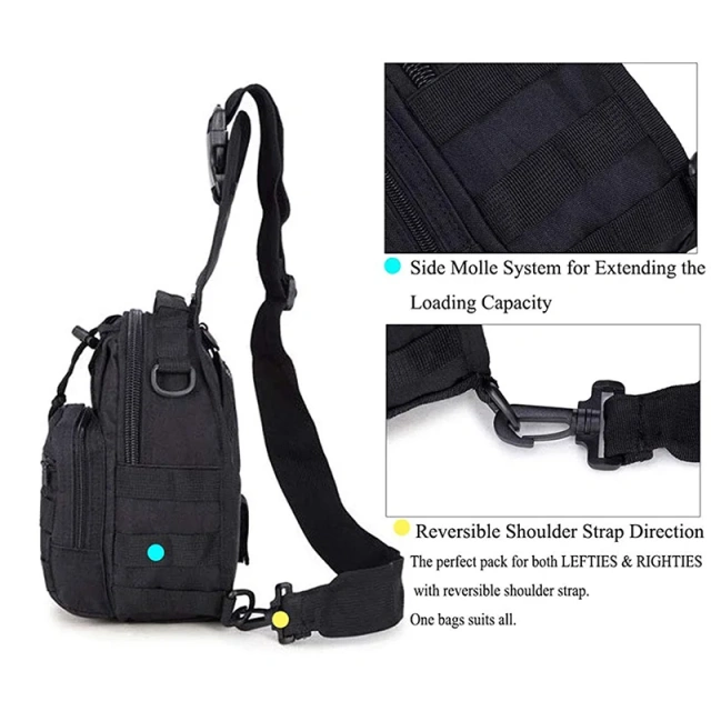 Wholesale Tactical Sling Bag Training Durable Sport Bag for Camping Hiking Good Quality Tactical Chest Pack  Military Fanny Pack Practical Waist Bag Hip Bump Outdoor Bag With Adjustable Strap