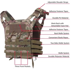 Hot Selling Outdoors Training Tactical Vest Breathable Assault Training Vest Adjustable Nylon Tactical Hunting Vest Paintball outdoors Breathable Training Vest Camo Sports Training equipment security vest