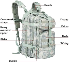 Outdoor Camping Tactical Rucksack for Travel Practical Camouflage Backpack Large Capacity Tactical Backpack  Men's And Women's Outdoor Sport Cross Body Bags Messenger Shoulder Bag Sling Military Bag