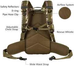 Practical Assault Backpack Training Hydration Bag Backpack Outdoor Hiking Bag  Waterproof Outdoor Cross body Tactical Trekking Bag Outdoor Military Training Shoulder Bag