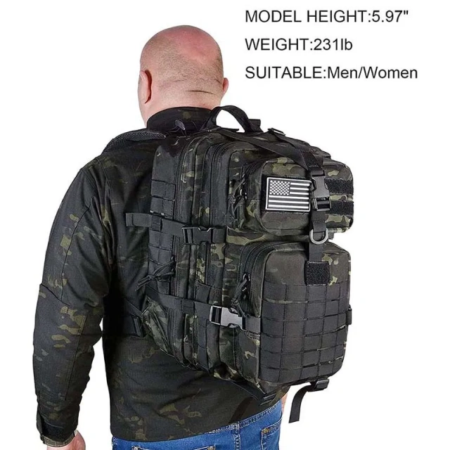 China Factory Customized Outdoor Travel Camping Rucksack Camouflage Hunting Backpack Large Capacity Tactical Backpack  Multifunctional Military Pack Backpack Removable Backpack Camouflage Backpack Survival Rucksack