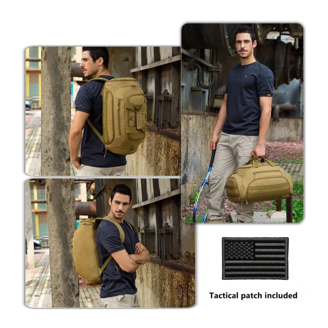 Assault Bags Men's Sports Gym Backpack Training Luggage Compartment Travel Camping Bag Outdoor Canvas Backpack Large Space Concealment Kit Durable Military Kit And Multi Functional High-Capacity Package