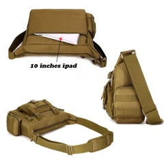 Large Capacity Tactical Messenger Bag Casual Tactical Chest Pack Outdoor Travelling Hunting Crossbody Shoulder Bag  Military Training Sling Pack Camouflage Shoulder Bag Chest Cross body Shoulder Bags