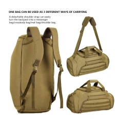 Assault Bags Men's Sports Gym Backpack Training Luggage Compartment Travel Camping Bag Outdoor Canvas Backpack Large Space Concealment Kit Durable Military Kit And Multi Functional High-Capacity Package