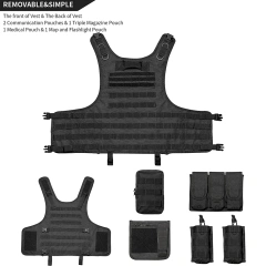 Assault Training Vest Outdoors Breathable Tactical Vest High Quality Training Hunting Tactical Vest outdoors Training Fast Training Weight Vest Fully Adjustable security Training vest