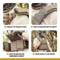 Training Vest and Mag Pouch with Hook Backing Training for Mags with Elastic Retention Elastic Vest high-quality durable Modular assault Training Outdoor CS Adjustable Vest