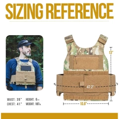 Hot Selling Multifunctional Tactical Training Vest Breathable Hunting Training Vest High Quality Outdoors Tactical Vest Training Vest for Adults Oxford Vest with Shock-Absorbing Baffle Inside Security Gear Fit