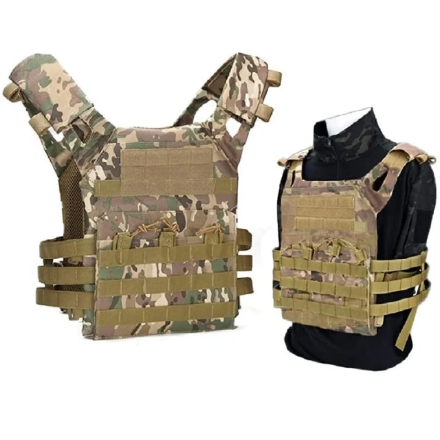 Durable Training Vest Outdoor Multi-Function Stab-proof Sports EVA Thick Guard Zipper Closure Wear-resistant Vest  Modular Assault Vest System Compatible with sports outdoors lightweight Camouflage security vest