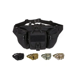 Assault Bag Practical Multifunctional Waist Hip Bag Black 600D Nylon Small Military Bag Tensile And Wear-Resistant Practical Bag Practical portable bag for Military equipment Mini monster wheeled deployment bag Multi cam