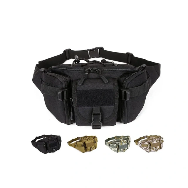 Assault Bag Practical Multifunctional Waist Hip Bag Black 600D Nylon Small Military Bag Tensile And Wear-Resistant Practical Bag Practical portable bag for Military equipment Mini monster wheeled deployment bag Multi cam