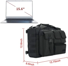 Oleaderbag Assault Briefcase 15.6 Inch Men's Practical Laptop Messenger Bao Gong Briefcase Practical Military Backpack Large Outdoo r Survival Tactical Military Bag Backpack Outdoor travel insect proof bag