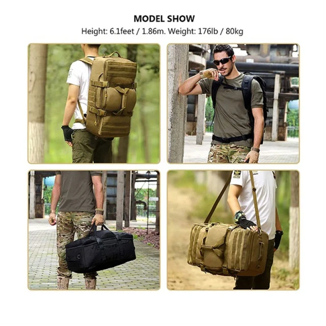 Sport Tactical Luggage Rucksack for Hiking Camping Waterproof Tactical Suitcase Bag Outdoor Tactical Duffel Backpack  Universal Practical Military Backpack Military Training Bag Large Size Backpack Tactical Military Bag