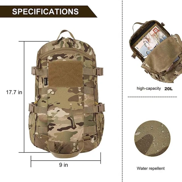 Outdoor Tactical Gear Rucksack Large Capacity Tactical Backpack 3 Day Assault Pack Backpacks Hunting Trekking Backpack Camouflage Shoulder Bag Outdoor Outdoor Chest Pack Bag For Military Tactical  Sling Backpack