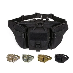 Factory Direct Sales Comfortable Tactical Waist Pack for Travel Multifunctional Practical Tactical Waist Hip Bag  Multipurpose Cross body Bag Waist Pack Compact Gadget Pouch Small Tool Bag