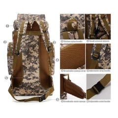 Oleaderbag  Practical Assault Backpack 70L Large Capacity Waterproof Bag Outdoor Camouflage Backpack Hiking Bag Military Training Military backpack large Military Training Military backpack Tactical Military bag