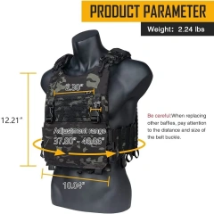 Hunting Training Vest Outdoor Sports VestHot selling Sports-Vest 600D Encryption Polyester Adjustable Lightweight assault Vest Training Vest Outdoor assault Training outdoors Breathable Vest Adjustable Fit Adult