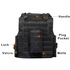 Top Quality Lightweight Outdoor Training Tactical Vest Adjustable Tactical Vest for Hunting Breathable Tactical Vest Training Assault Vest Outdoor Multi-Function EVA Thick Guard Vest stab-proof security vest