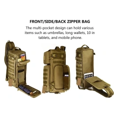 Customized Logo Tactical Sling Pack Assault Day Backpack Good Quality Tactical Harness Bag Tactical Chest Pack  Practical Chest Shoulder Bag For Military Harness Bag