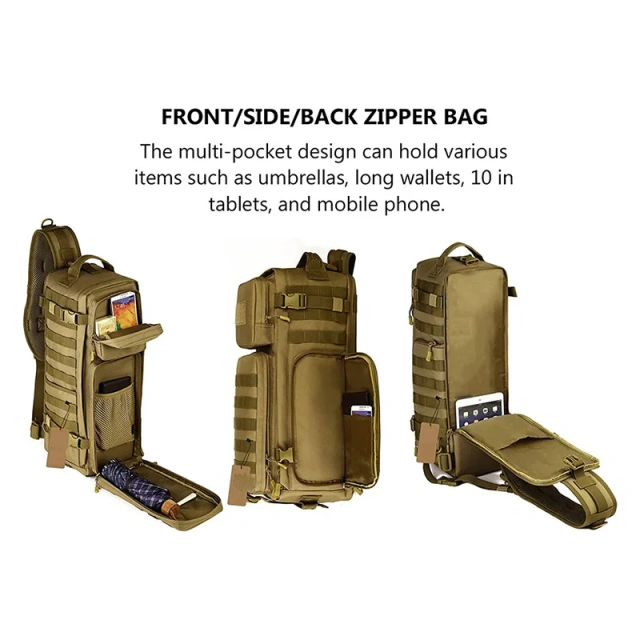 Customized Logo Tactical Sling Pack Assault Day Backpack Good Quality Tactical Harness Bag Tactical Chest Pack  Practical Chest Shoulder Bag For Military Harness Bag